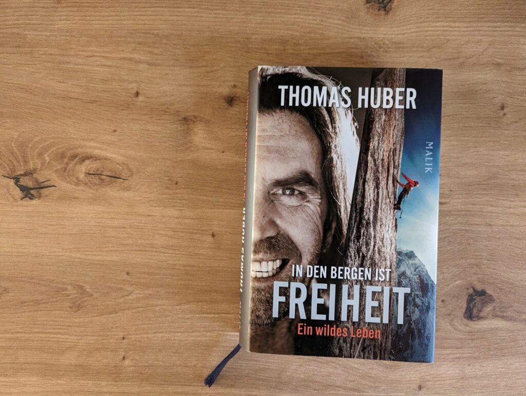 Thomas Huber in der gebundenen Ausgabe von In den Bergen ist Freiheit.